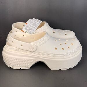 Unisex Crocs Stomp Clogs in Off White Icon Comfort men’s size 10 (women’s 12)